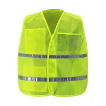 Mesh Contrast Incident Command Vest, Lime - Regular