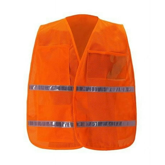 Mesh Contrast Incident Command Vest, Orange - Jumbo
