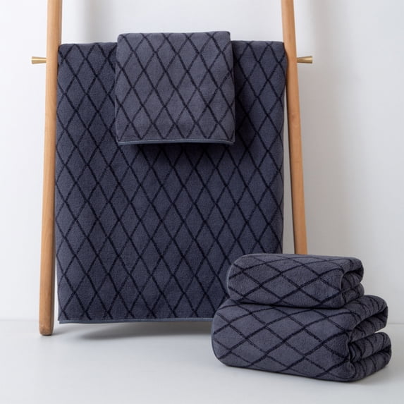 Mesh Corals Fleece Towel, Quick-Drying Hair & Body Towel, Ultra-Absorbent Bath Towel, Soft Unisex Face & Shower Towel