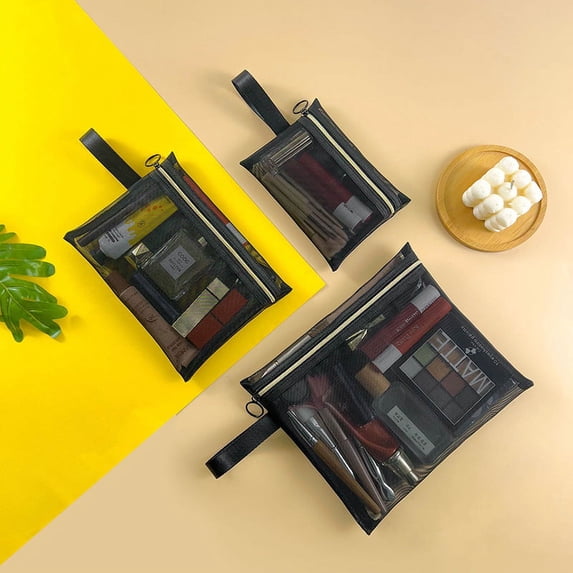 Mesh Cosmetic Bag Travel Cosmetics Separate Storage Kit Carry-on Washing Storage Bag