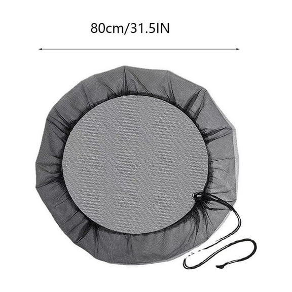 Mesh Cover for Rain Barrels - with Drawstring, Water Collection Buckets Tank Protector Screen for Preventing Fallen Leaves In Outdoor Garden Eaves,1Pc(80cm)