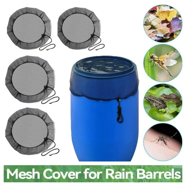 Mesh Cover for Rain Barrels, Rainwater Collector Tank Net Cover