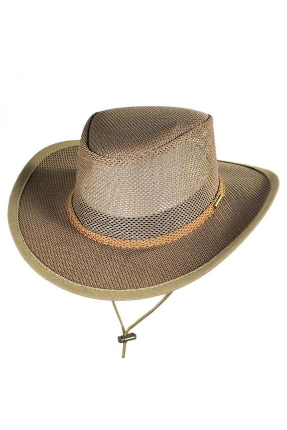 Mesh Covered Soaker Safari Hat - L - Beaver