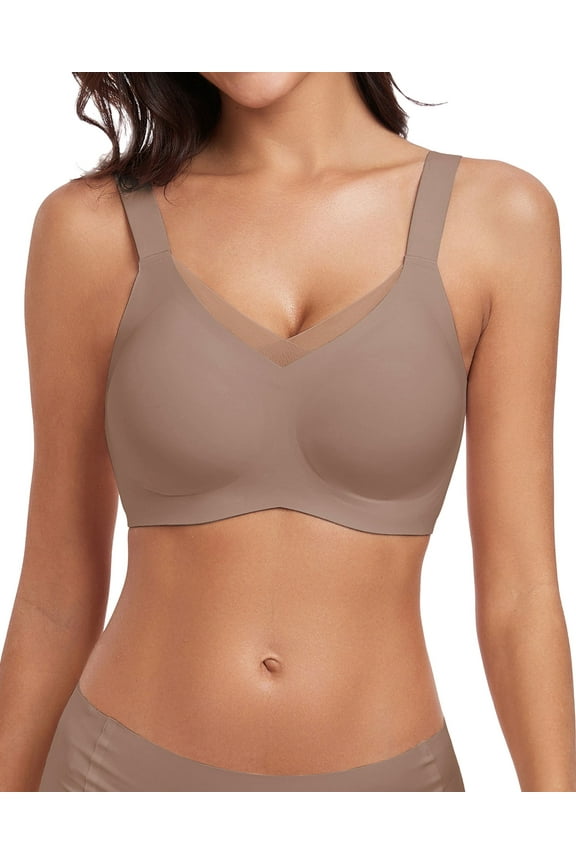 Mesh Crossover Seamless Womens Bras No Underwire Full Coverage Wireless Support Bras Push Up Bralettes