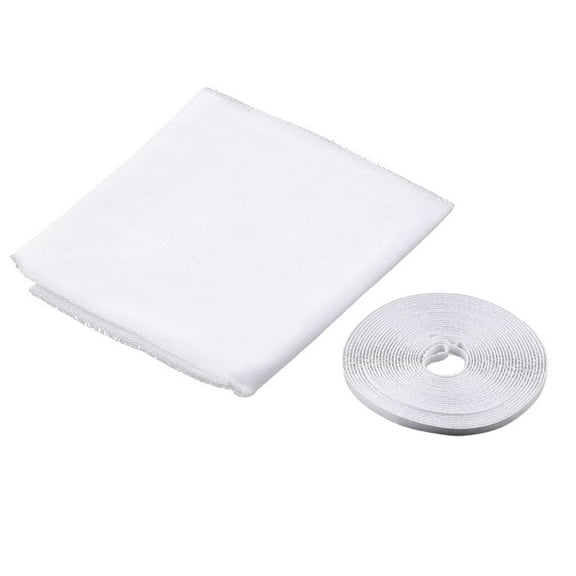 Mesh Curtain Fly Door Net Window Screen for Patio Garden White Barrier
