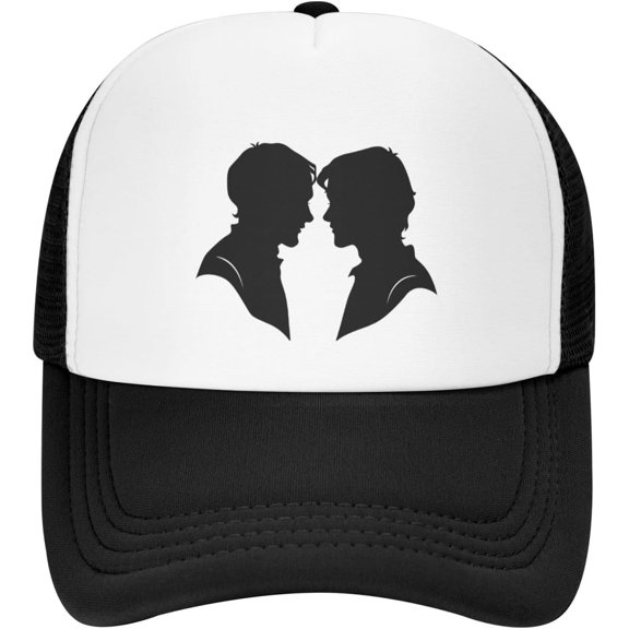 Mesh Dad Hat Adjustable Washed Gay LGBT Couple Love Baseball Dad Cap Funny Distressed Ball Trucker Cap for Women Men