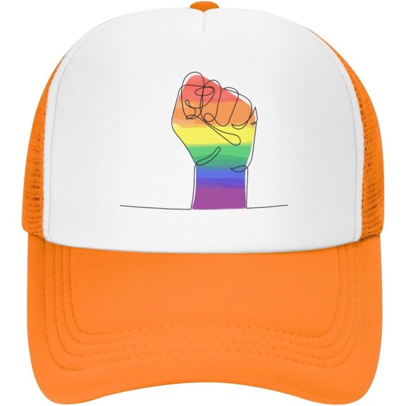 Mesh Dad Hat Adjustable Washed Pride LGBT Baseball Dad Cap Funny Distressed Ball Trucker Cap for Women Men