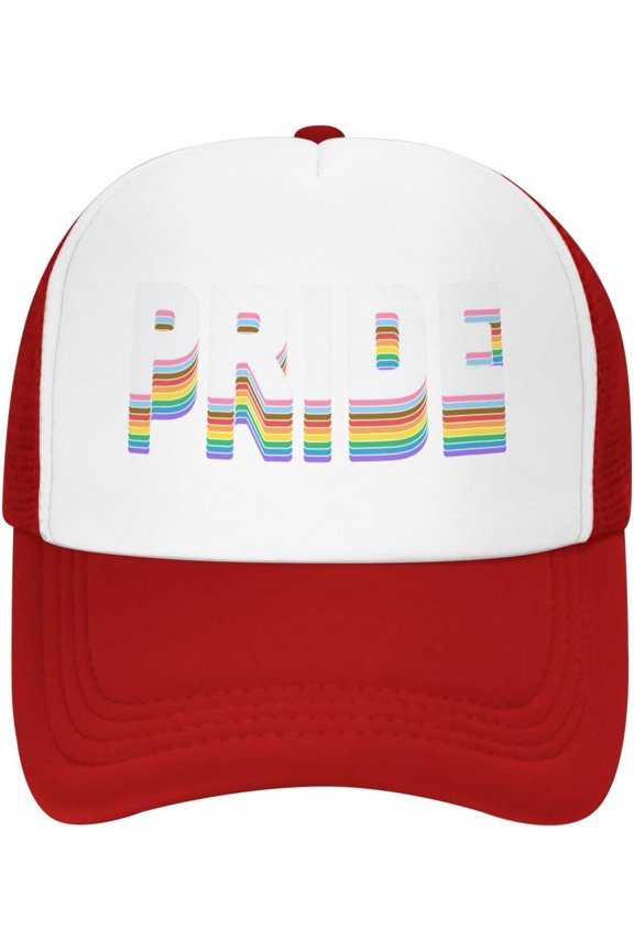 Mesh Dad Hat Adjustable Washed Pride LGBT Rainbow Baseball Dad Cap Funny Distressed Ball Trucker Cap for Women Men