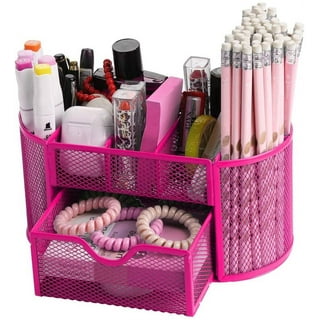 Cat Pink Desk Storage, Cute Pink Desk Organizer, Stationery Organizer, Pink  Pencil Holder, Multifunctional Pink Desk Organizer With Drawer For Office,  Home, School 