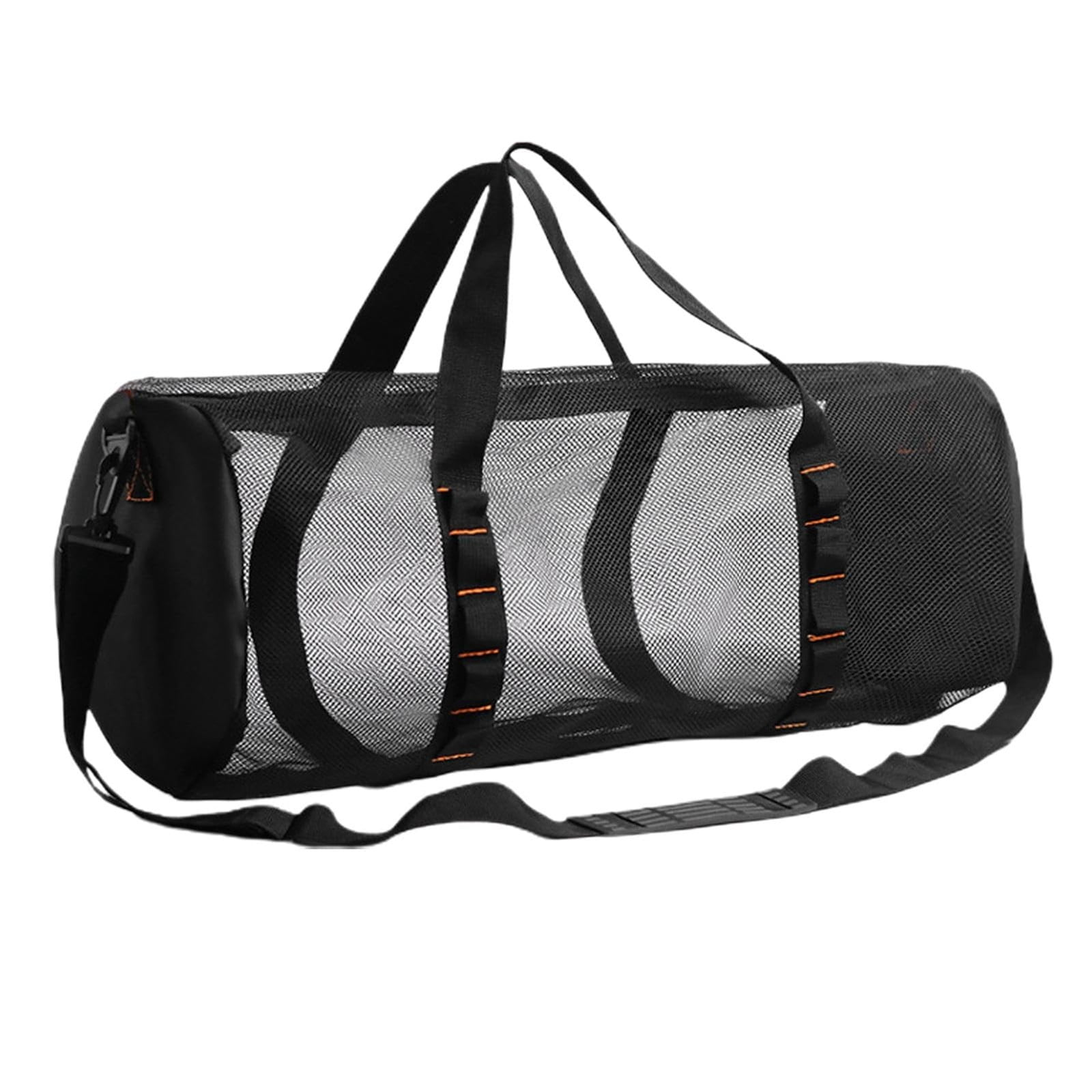 Mesh Dive Bag Cylinder Shape With Adjustable Shoulder Straps Functional
