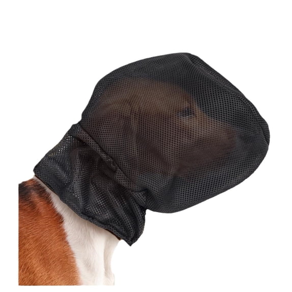 Mesh Dog Protective Face Mask - Shields Against Facial Injuries, Breathable Net Design, Black, M Size - for Dogs, Hiking, Outdoor Exploration, Travel, Camping