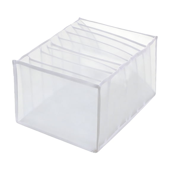 Mesh Drawer Organizer for Clothes Foldable Storage Dividers for Underwear Socks Bras Breathable Compartment Box for Wardrobe Clear5