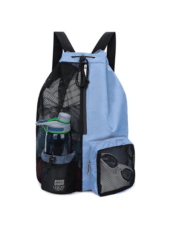 Mesh Drawstring Backpack Drawstring Gym Bag Waterproof for School Beach Holidays