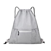 Mesh Drawstring Backpack Gym Bag with Shoes Compartment for Soccer, Basketball, Swim, Water-Resistant String Backpack Beach Cinch for Women Men