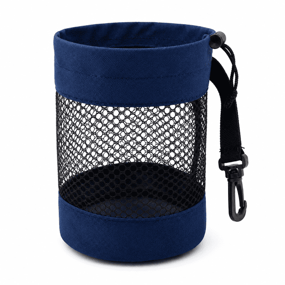 Mesh Drawstring Ball Storage Bag, Nylon Sports Net Pouch, Breathable Quick-Dry Golf and Tennis Ball Organizer, Portable Foldable Bag