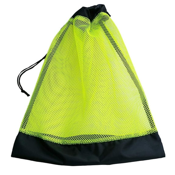 Mesh Drawstring Pouch Mesh Bag Water Sport Storage Holder Yellow