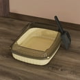 thumbnail image 1 of Cat Litter Box Open Top Large Size | High Sided Spill-Proof Scratch-Resistant PP Plastic | Non-Slip Base | Easy Clean | Includes Matching Scoop | 14.37"x10.63"x4.72" | Multiple Colors, 1 of 6