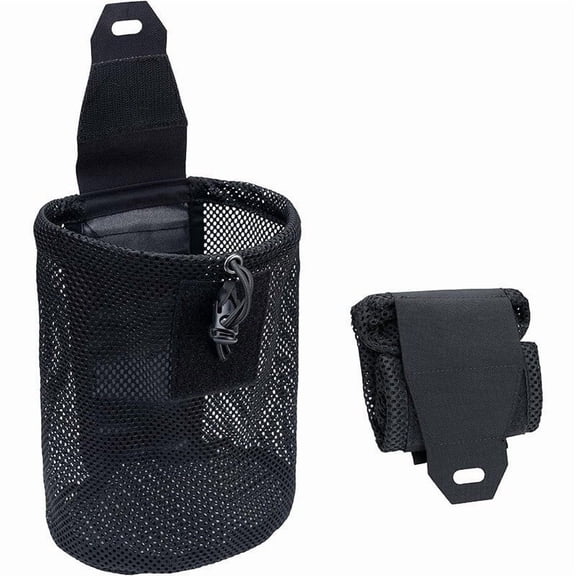Mesh Dump Bag - Large Capacity Organizer Belt Bag with Drawstring Closure, Compact Waist Pouch for Hiking, Camping & Outdoor Equipment, 7.48 x 9.06 Inches, Nylon & Mesh