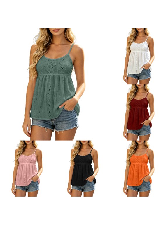 Mesh Embroidered Solid Camisole Top Lace Up Tank Layering Shirt with Strings Camisole High Neck
