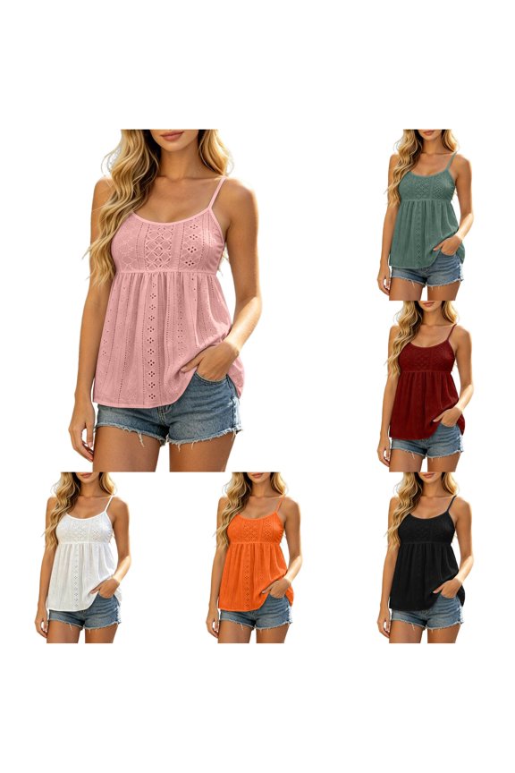 Mesh Embroidered Solid Camisole Top Lace Up Tank Layering Shirt with Strings Camisole High Neck