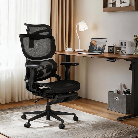 Q3 Ergonomic Office Chair Adaptive 3-Point Lumbar Support with 136 Recline for Gaming and Home