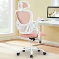 thumbnail image 1 of Mesh Ergonomic Office Computer Desk Chair Flip-up Arms Adjustable Headrests Comfortable Lumbar Support For Home Office,Pink, 1 of 7