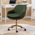 thumbnail image 1 of Mesh Fabric Home Office 360°Swivel Chair Adjustable Height With Gold Metal Base for Bedroom Office, 1 of 8