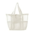 thumbnail image 1 of Mesh Fabric Large Capacity Visual Partition Travel Storage Handbag Can Draining Water Outdoor Beach Bag, 1 of 5