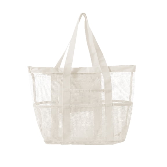 Mesh Fabric Large Capacity Visual Partition Travel Storage Handbag Can Draining Water Outdoor Beach Bag