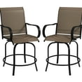 thumbnail image 1 of Mesh Fabric - Swivel and Comfort - Balcony Enjoyment - High - Capacity Outdoor Bar Stools, 1 of 5