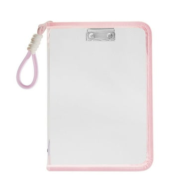 Mesh File Bags With Zipper And Handle A4 Clear File Folders Waterproof Organizer Folder Bags Document Pouch With Clamp Metal Clips Shell For Paper Portfolio Storage School Office Home