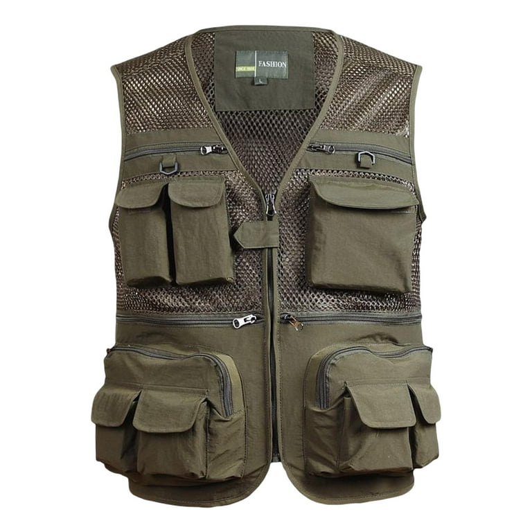 Mesh Fishing Vest Lightweight with Multi Pocket Camping Travel