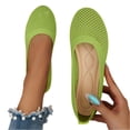 thumbnail image 1 of Mesh Flats for Women Hollow Breathable Slip On shoes casual Comfortable Round Toe Walking Shoes with Arch Support Insole for Work, 1 of 4