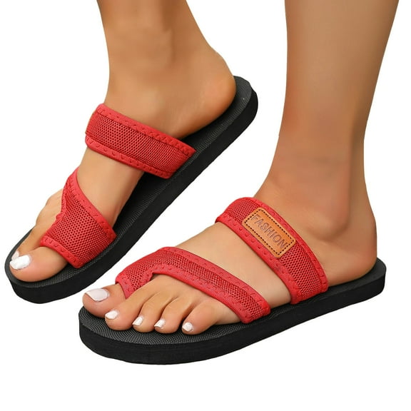 Mesh Flip Flop Sandals for Women 2025 Lightweight Casual Beach Walking Slides Platform Slip on Summer Shoes