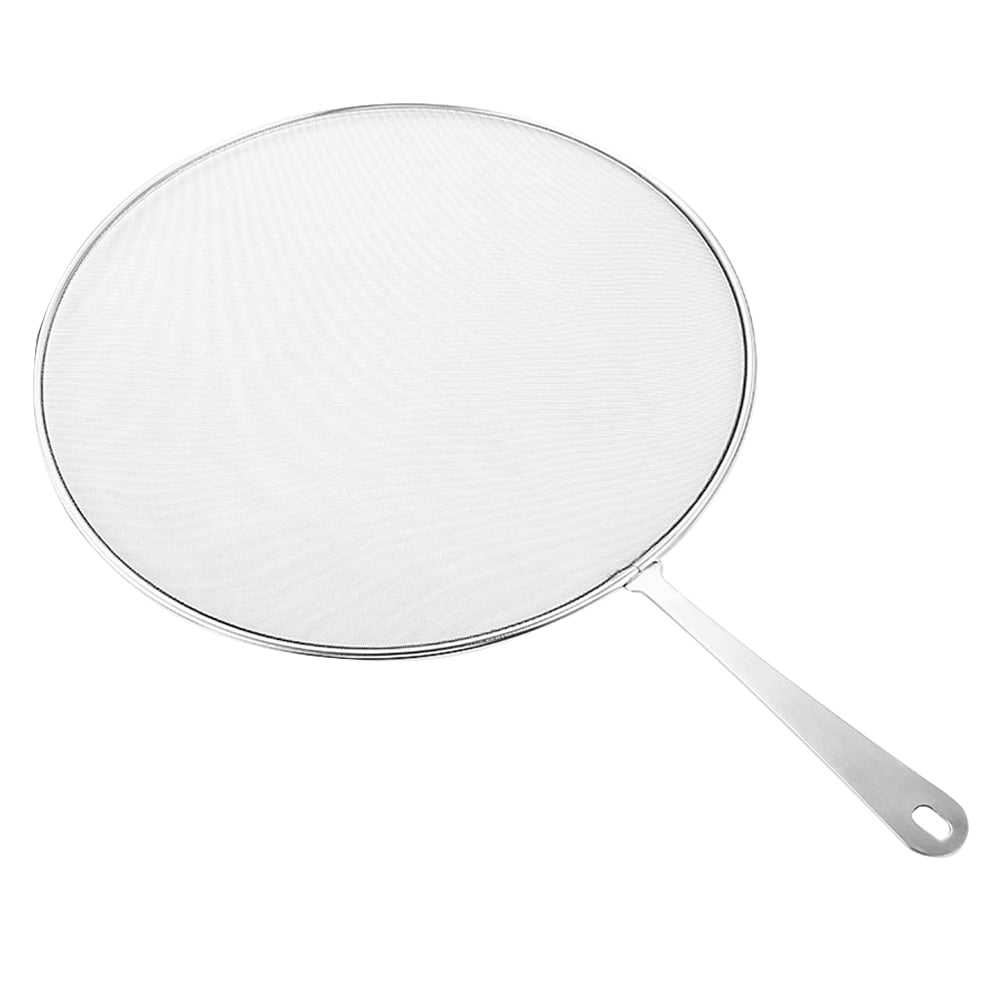 Mesh Flour Sifter Griddle Splatter Screen for Frying Pan Grease Guard