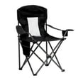 thumbnail image 1 of Mesh Folding Camping Chairs For Adults Black Oversized Portable Outdoor Chairs, Weight Capacity 375lbs, With Cup Holder, Storage Pocket, Carry Bag, 1 of 6
