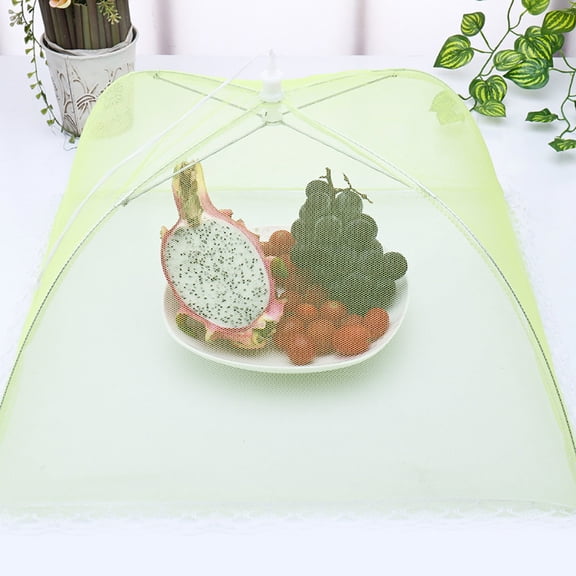 Mesh Food Cover Tent for Picnic BBQ, Dome Net Umbrella for Outdoor Dining, Portable Insect Screen Protector for Plate Bowl, Washable Reusable for Garden Party, 1 Piece,17inch(L)x8inch(H)