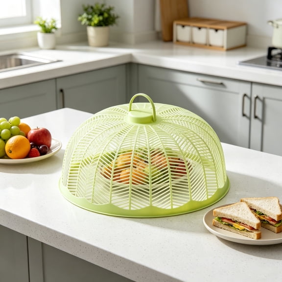 Mesh Food Covers For Outdoors Breathable Dish Guard Table Plate Protector Household Kitchen Protection Green 10.04 Inch
