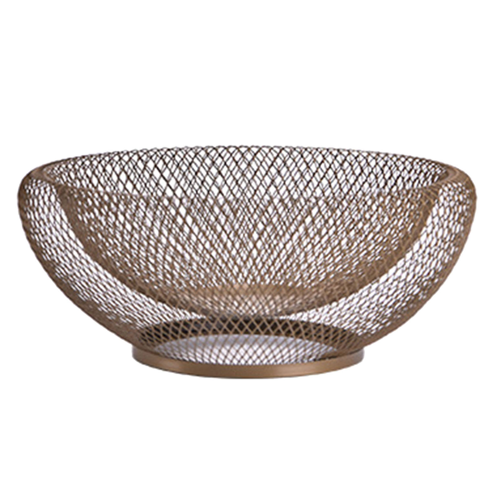 Mesh Fruit Bowl Decorative Fruit Basket Metal Candy Dish Holder Stand