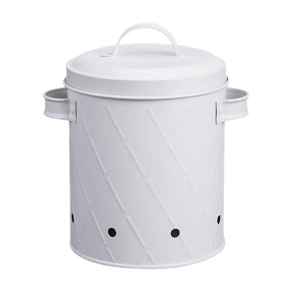Mesh Fruit and Vegetable Storage Bucket with Lid - Rust-Proof Kitchen Organizer for Potatoes, Onions, Garlic - Stackable Produce Bin - 1 Pack