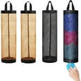 thumbnail image 1 of Mesh Garbage Bag Holder Dispensers, 4pcs Folding Hanging Storage Bag Trash bags Holder Organizer Recycling Grocery Pocket Containers for Home and Kitchen (Black+Yellow), 1 of 7