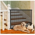 thumbnail image 1 of Mesh Gates for Pets, Magic Pet Gate for The House, Portable Baby Puppy Safety Fence Guard for Stairs & Doorways, Easy Install Anywhere, 28" W x 71" H, 4 Hooks, 1 of 9