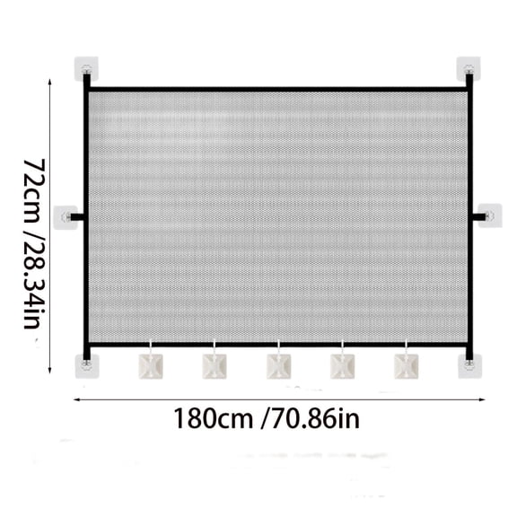 Mesh Gates for Pets, No-Drill Magic Pet Gate for The House, Portable Puppy Safety Fence Guard for Stairs and Doorways, Easy Install Anywhere _ M