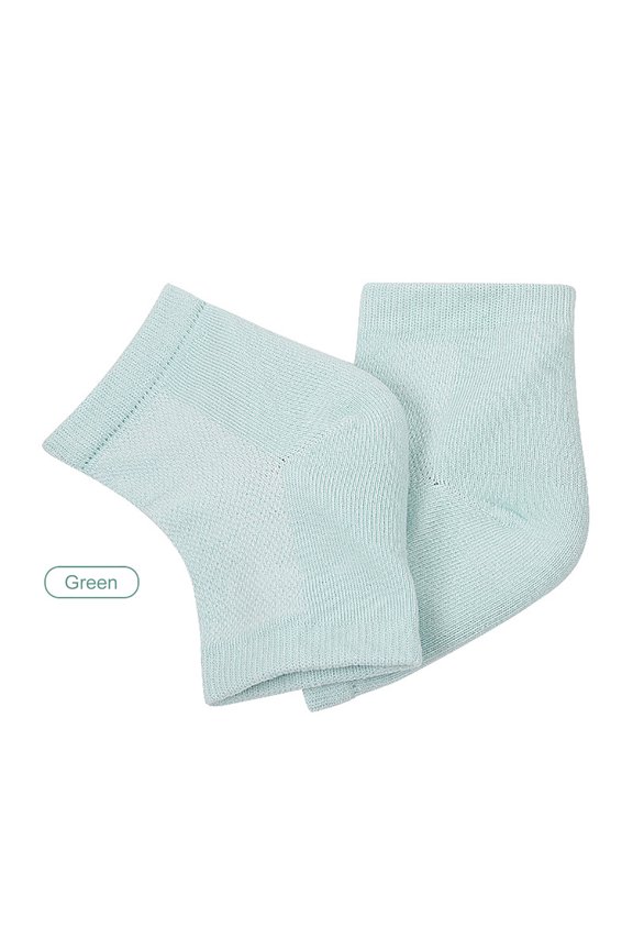 Mesh Gel Heel Socks, Green - Moisturizing Gel Socks for Men & Women, Foot Masks Easter Mother'S Day Base Care