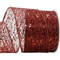 thumbnail image 1 of Mesh Glitter Wired Ribbon for Christmas Tree 2.5 Inch x 10 Yards Mesh Sparkling Wired Ribbon for Gift Wrapping Wreath Wedding Party Crafts, 1 of 5