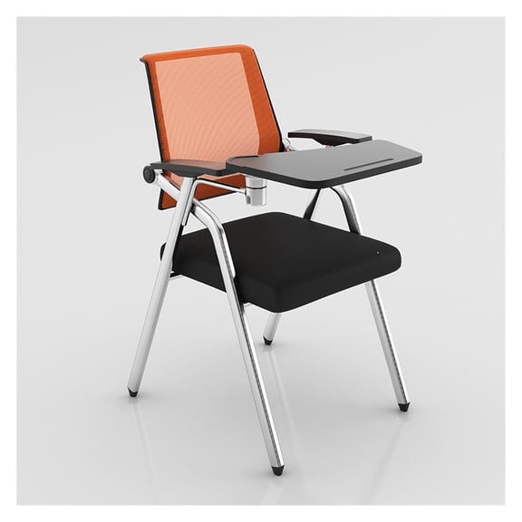 Mesh Guest Reception Stack Chairs with Arms,Upholstered Tablet Arm Nesting Chair,Training Chair with Writing Board Meeting Chair,for Office School Classroom Conference