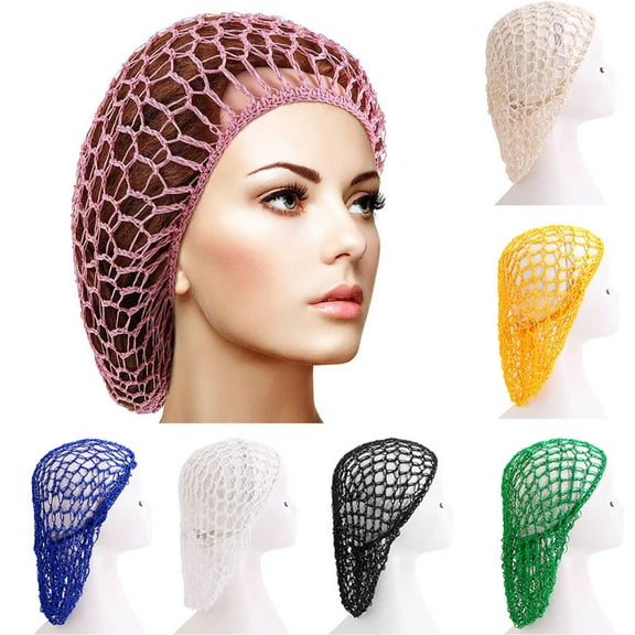 Mesh Hair Net Rayon Crochet Hair Nets Knit Snood Hat Crocheted Sleep Cap
