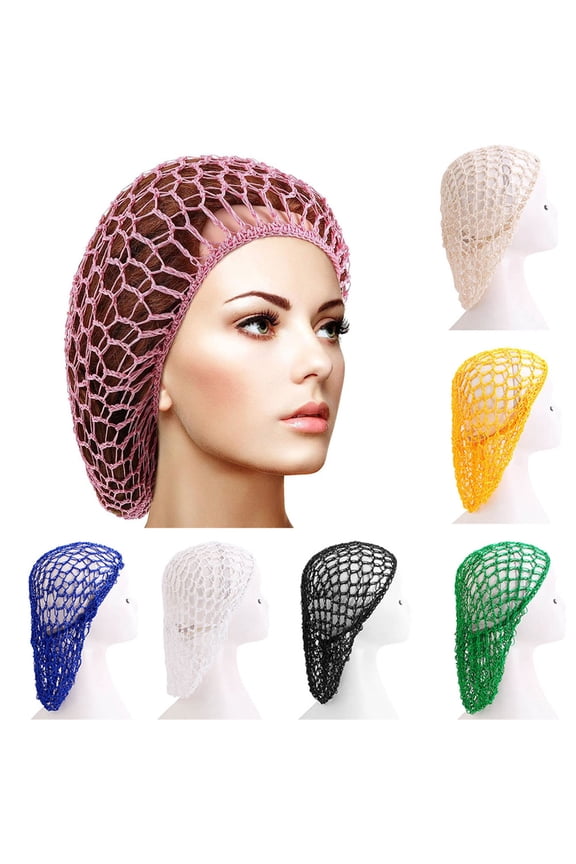 Mesh Hair Net Rayon Crochet Hair Nets Knit Snood Hat Crocheted Sleep Cap