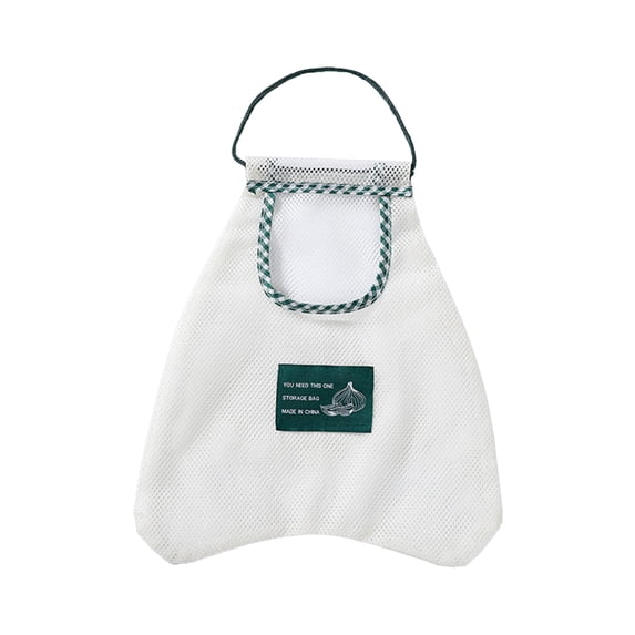 Mesh Hanging Storage Bag, Kitchen Organizer for Fruits and Vegetables, Wall Mount Multi-Purpose Breathable Net Bag, Durable Polyester Tote for Home Use