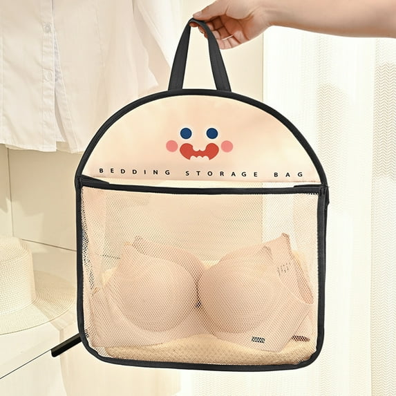 Mesh Hanging Storage Bag Organizer for Clothing, Door Back or Wall Mount, Ideal for Wardrobe, Under Bed or Storage Room Organization